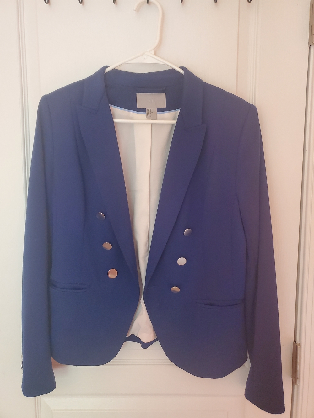 H&M Royal Blue Double-Breasted Blazer
